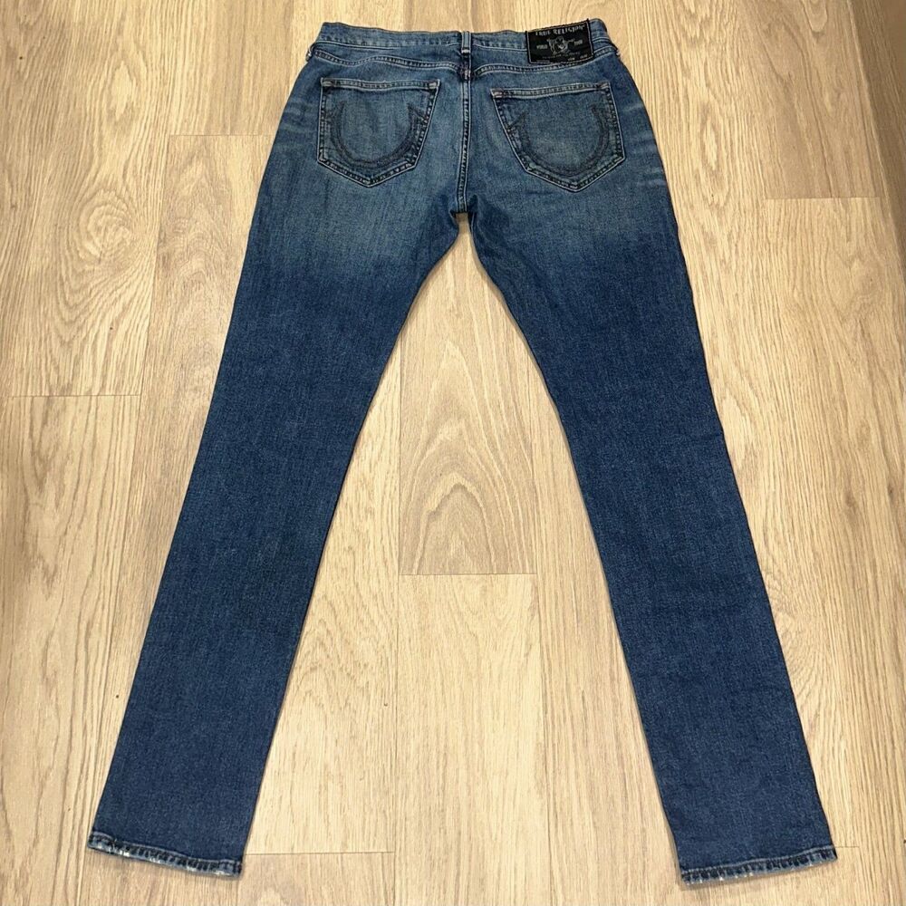 True Religion Rocco No Flap SN Relaxed Skinny Jeans Womens Size 30 Faded
